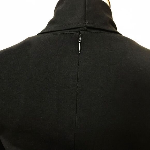 𝅺black Cowl Neck Semi Fitted Dress - Picture 6 of 10